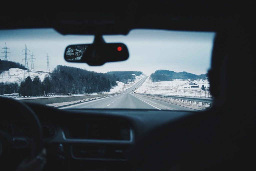 Driving in the snow with a fleet car