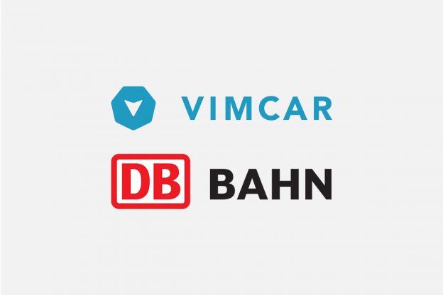 Die Logos der Vimcar GmbH und der Deutschen Bahn AG.
